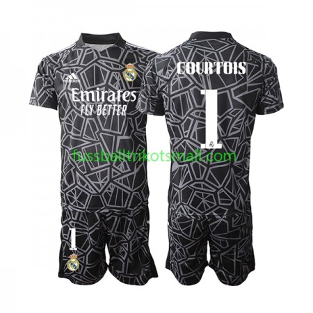 Fußballtrikots Real Madrid Courtois 1 Torwart Kinder 2022-2023 Kurzarm Auswärts-trikot kaufen